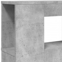 Produktbild för Sänggavel LED betonggrå 220x18,5x103,5 cm konstruerat trä