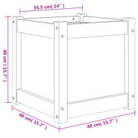 Produktbild för Odlingslåda 40x40x40 cm massiv furu