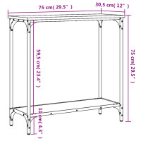 Produktbild för Avlastningsbord sonoma-ek 75x30,5x75 cm konstruerat trä