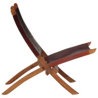 Miniatyr av produktbild för Avkopplingsstol mörkbrun äkta läder