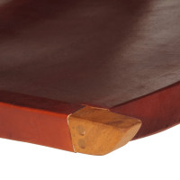 Miniatyr av produktbild för Avkopplingsstol mörkbrun äkta läder