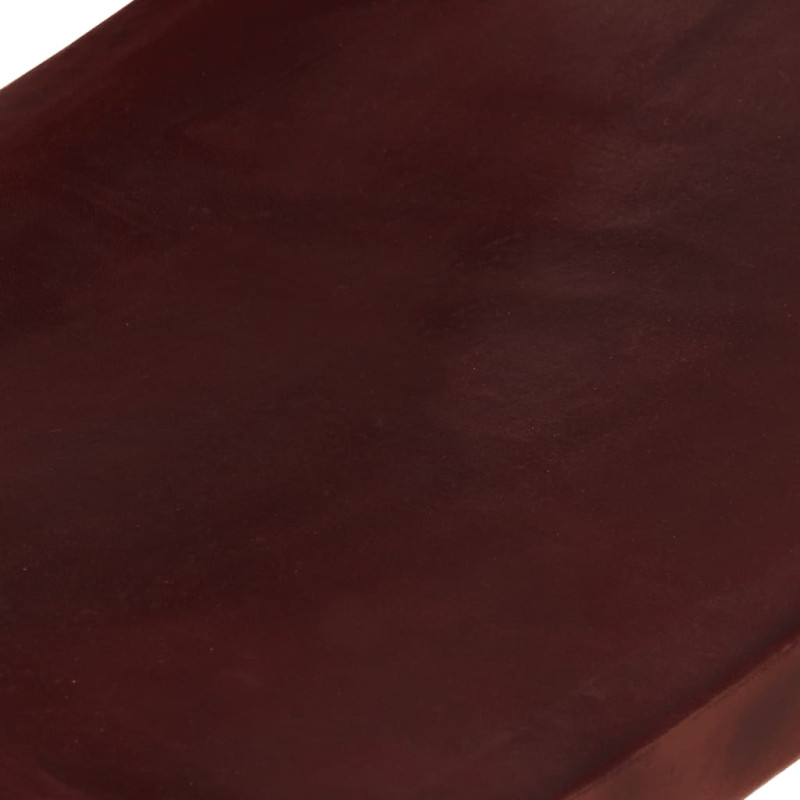 Produktbild för Avkopplingsstol mörkbrun äkta läder