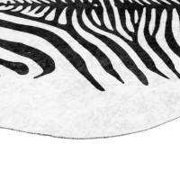 Miniatyr av produktbild för Matta svart och vit 120x170 cm zebramönster tvättbar halkfri