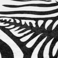 Miniatyr av produktbild för Matta svart och vit 120x170 cm zebramönster tvättbar halkfri