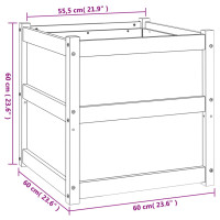 Produktbild för Odlingslåda 60x60x60 cm massiv furu