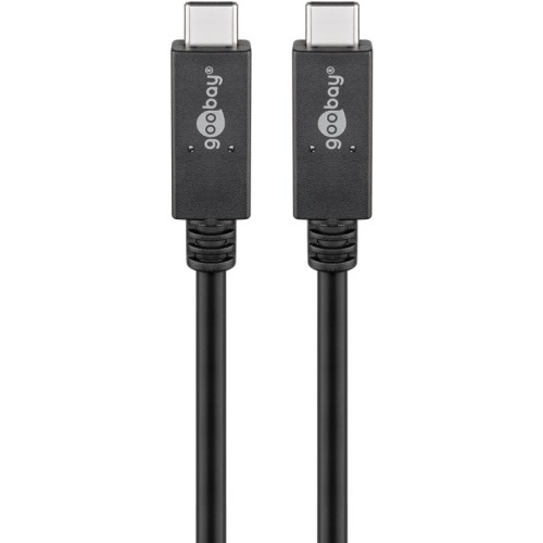 Goobay Goobay 38873 USB-kablar 1 m USB 3.2 Gen 2 (3.1 Gen 2) USB C Svart