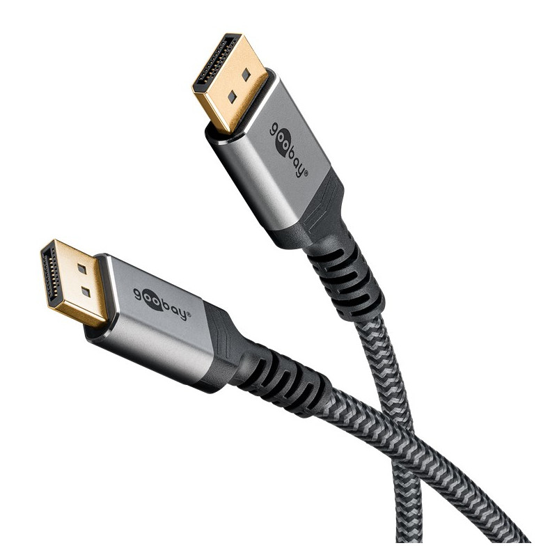 Produktbild för Goobay 65264 DisplayPort-kabel 1 m Grå