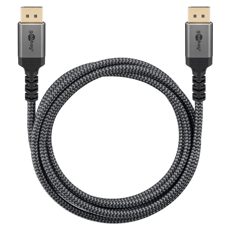 Produktbild för Goobay 65264 DisplayPort-kabel 1 m Grå