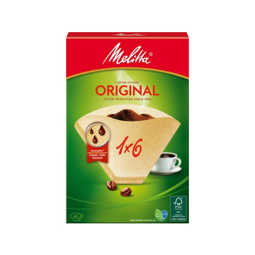 Melitta Kaffefilter 1X6 oblekta 40/fp
