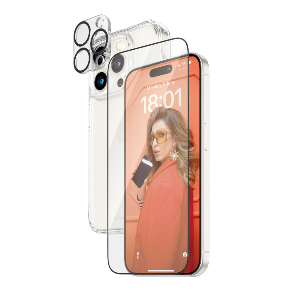 Produktbild för PanzerGlass B1173+2810 skärm- och baksidesskydd till mobiltelefon Genomskinligt skärmskydd Apple 1 styck