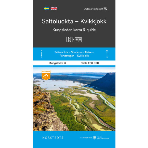 NORSTEDTS Saltoluokta Kvikkjokk Kungsleden 3 Karta och guide : Outdoorkartan 1:50 000