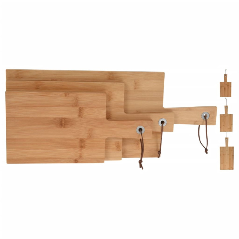 Produktbild för Excellent Houseware Skärbrädor 3 st bambu