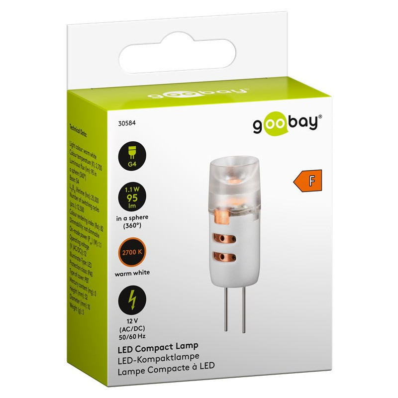 Produktbild för Goobay 30584 LED-lampor 1,2 W G4 F