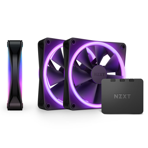 NZXT NZXT F120 RGB DUO Triple Pack Datorväska Fan 12 cm Svart 3 styck