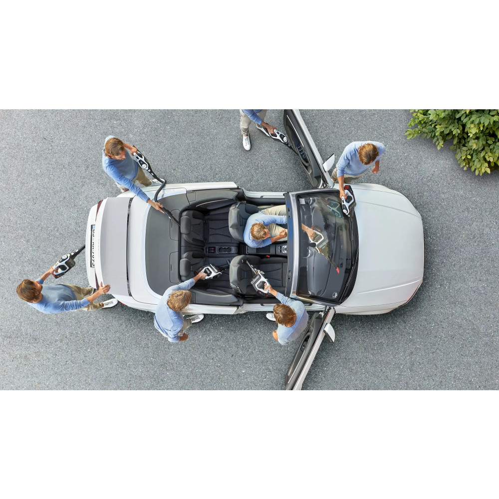 Produktbild för Bosch Serie 8 BSS825ALL upprättstående dammsugare och elektrisk sopborste Batteri Torr Utan påse Svart, Vit 5 Ah