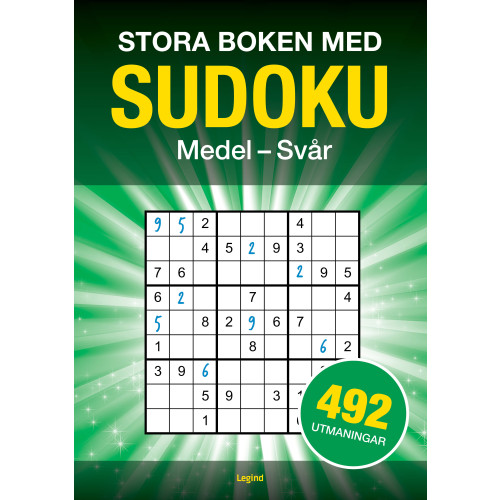 Legind A/S Stora boken med Sudoku : 492 sudokun, medel till svår (häftad)