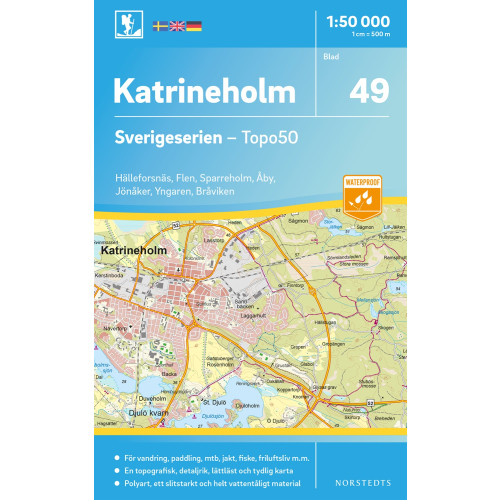 NORSTEDTS 49 Katrineholm Sverigeserien Topo50 : Skala 1:50 000