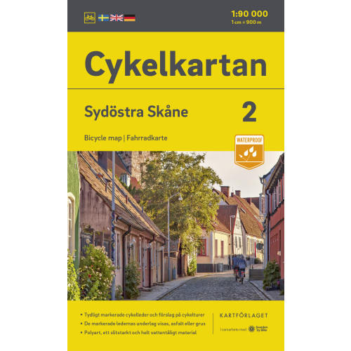 Kartförlaget Cykelkartan Blad 2 Sydöstra Skåne 2023-2025