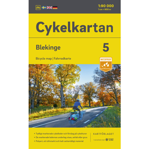 Kartförlaget Cykelkartan Blad 5 Blekinge 2023-2025