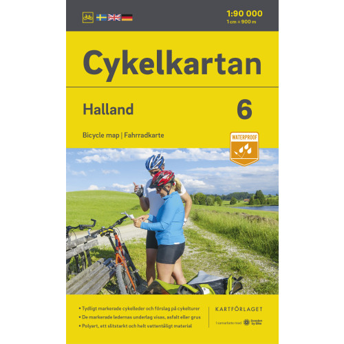 Kartförlaget Cykelkartan Blad 6 Halland 2023-2025