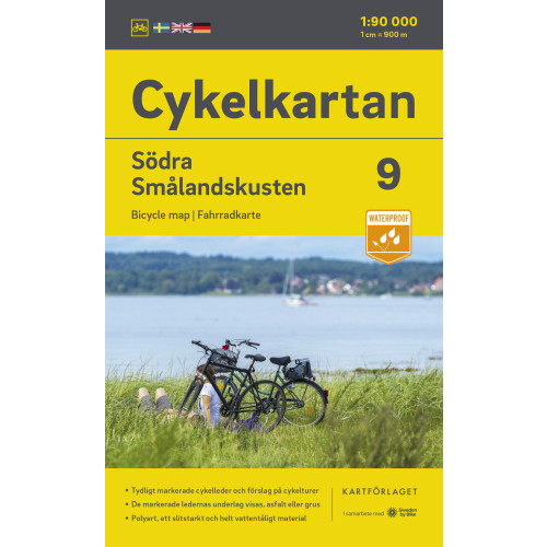 Kartförlaget Cykelkartan Blad 9 Södra Smålandskusten 2023-2025