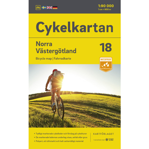 Kartförlaget Cykelkartan Blad 18 Norra Västergötland 2023-2025