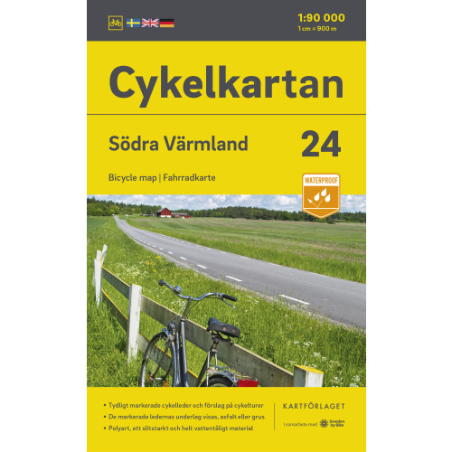 Kartförlaget Cykelkartan Blad 24 Södra Värmland 2023-2025