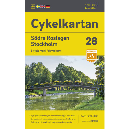 Kartförlaget Cykelkartan Blad 28 S:a Roslagen/Stockholm 2023-2025