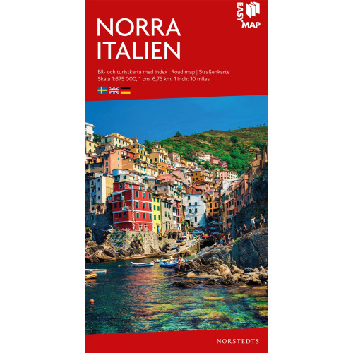 NORSTEDTS Norra Italien EasyMap : Skala 1:675.000