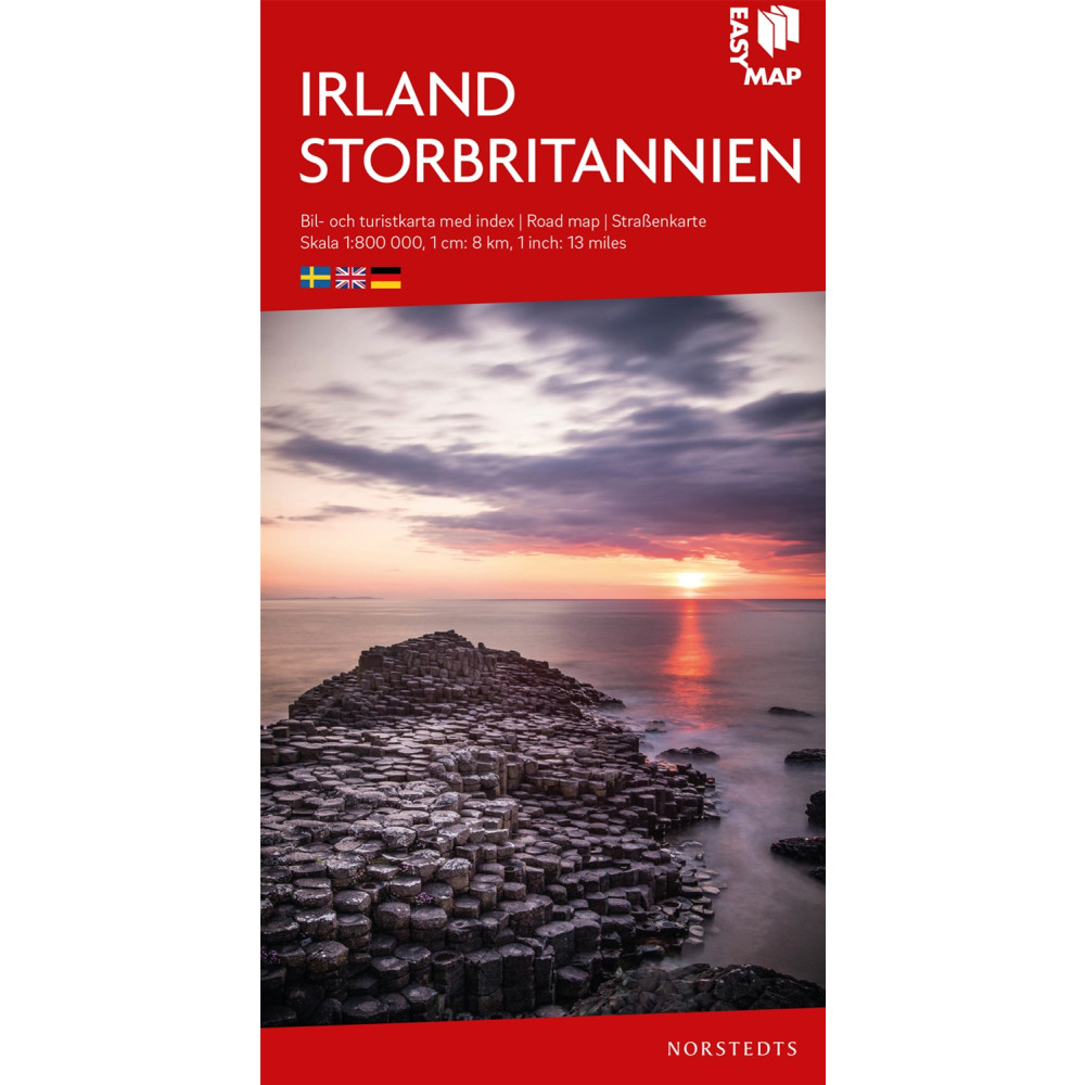 Produktbild för Storbritannien Irland EasyMap : Skala 1:800.000