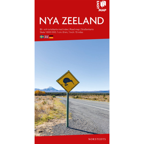 NORSTEDTS Nya Zeeland EasyMap : Skala 1:800.000