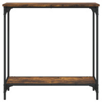 Produktbild för Avlastningsbord rökfärgad ek 75x30,5x75 cm konstruerat trä