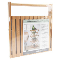 Produktbild för Home&Styling Hopfällbar hylla 4 plan bambu