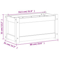 Produktbild för Odlingslåda 60x31x31 cm massivt douglasträ