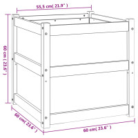 Produktbild för Odlingslåda 60x60x60 cm massiv douglasträ