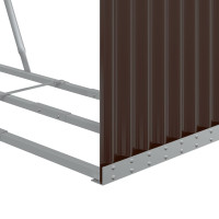 Miniatyr av produktbild för Vedställ brun 120x45x100 cm galvaniserat stål