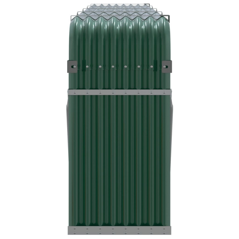 Produktbild för Vedställ grön 300x45x100 cm galvaniserat stål