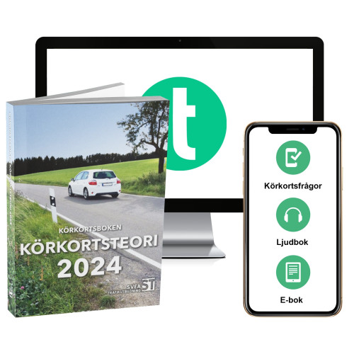 Trafikutbildning, Svea Körkortsboken Körkortsteori 2024 (bok + digitalt teoripaket med körkortsfrågor, övningar, ljudbok & ebok) (häftad)