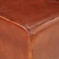 Produktbild för Gymbänk brun 160 cm äkta Läder