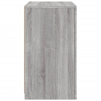 Produktbild för Sängbord med LED-lampor 2 st grå sonoma konstruerat trä