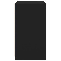 Produktbild för Sängbord med LED-lampor 2 st svart konstruerat trä
