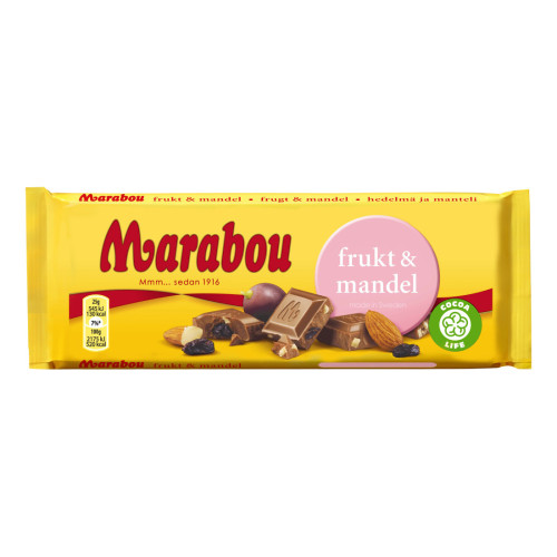 Marabou MAR CHOKL100GFRUKT&MANDEL