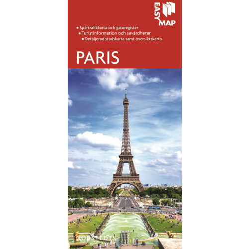 NORSTEDTS Paris EasyMap stadskarta