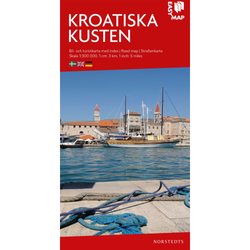 NORSTEDTS Kroatiska Kusten EasyMap : Skala 1:300.000