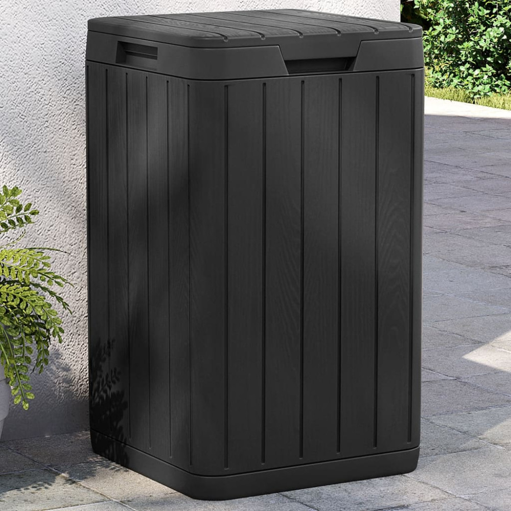 Produktbild för Soptunna för utomhusbruk antracit 38x38x65 cm PP