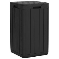 Produktbild för Soptunna för utomhusbruk antracit 38x38x65 cm PP