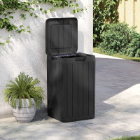 Produktbild för Soptunna för utomhusbruk antracit 38x38x65 cm PP