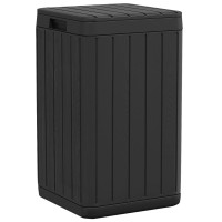 Produktbild för Soptunna för utomhusbruk antracit 38x38x65 cm PP