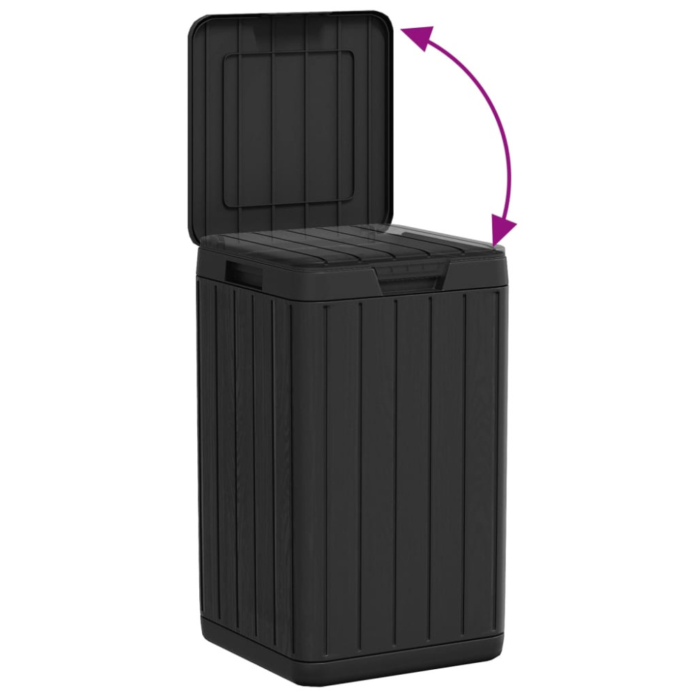 Produktbild för Soptunna för utomhusbruk antracit 38x38x65 cm PP
