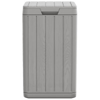 Produktbild för Soptunna för utomhusbruk grå 38x38x65 cm PP